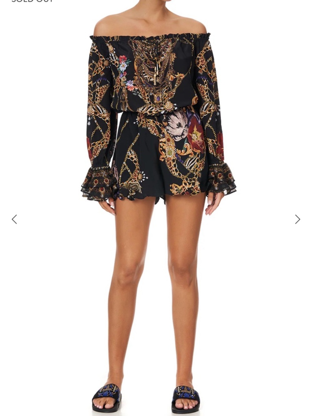 Camilla Drop Shoulder Frill Playsuit